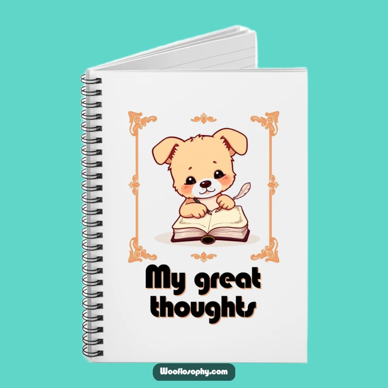 Funny Dog Notebook: Document Your Thoughts with This Quill-Writing Scribe