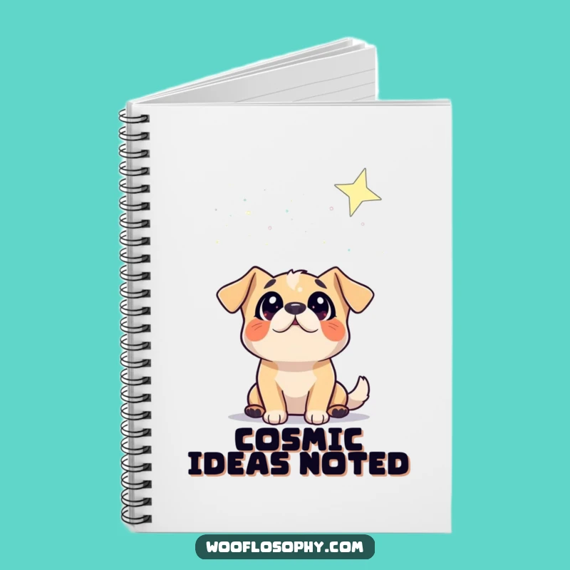 Funny Dog Starry Ideas Journal - Canine Cosmic Wonder Notebook