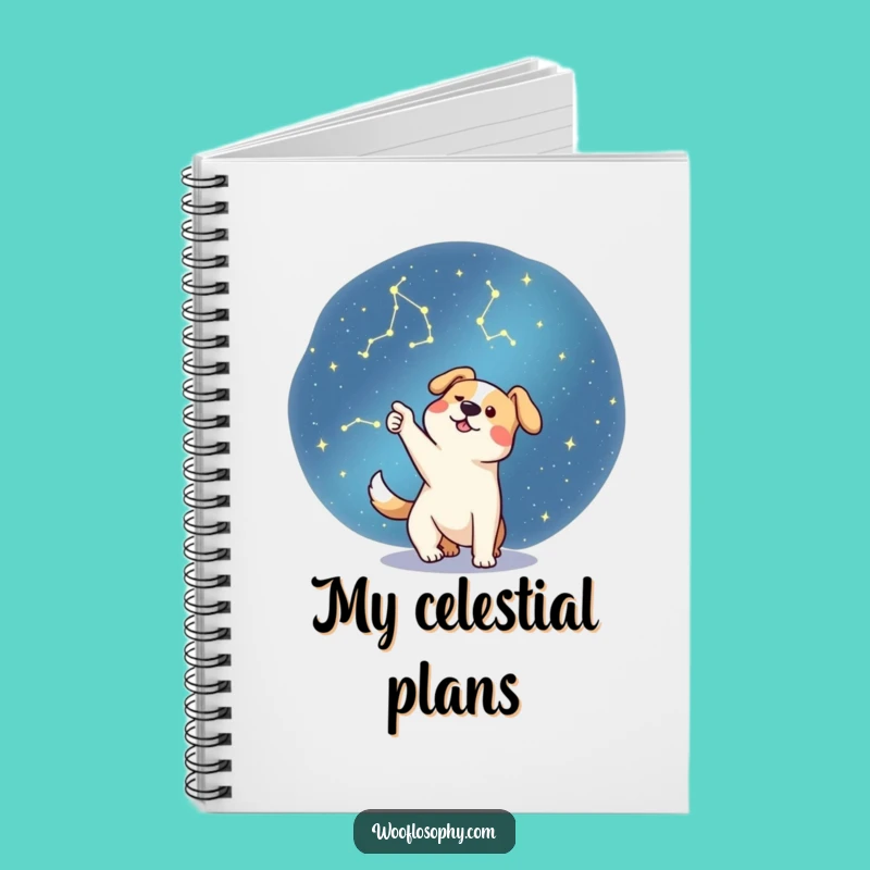Funny Stargazer Dog Notebook - Cosmic Pup Journal, Great Exploration Gift