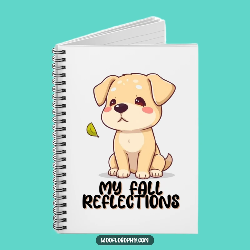 Funny Wise Dog Leaf Notebook, Jot Down Reflections With This Hilarious Autumn Journal