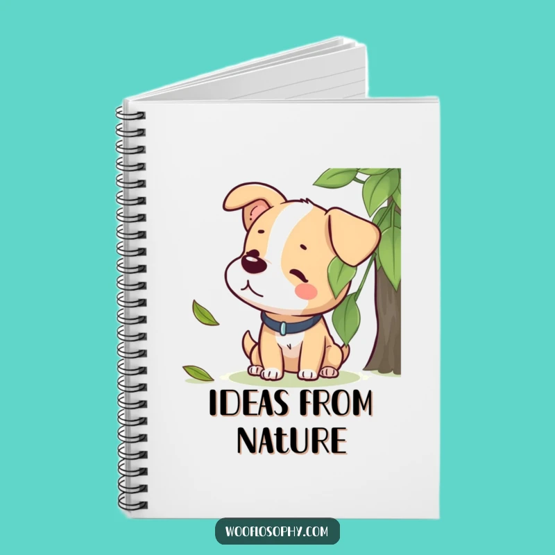 Funny Dog Leaf Listening Notebook - Journal Your Thoughts Peacefully