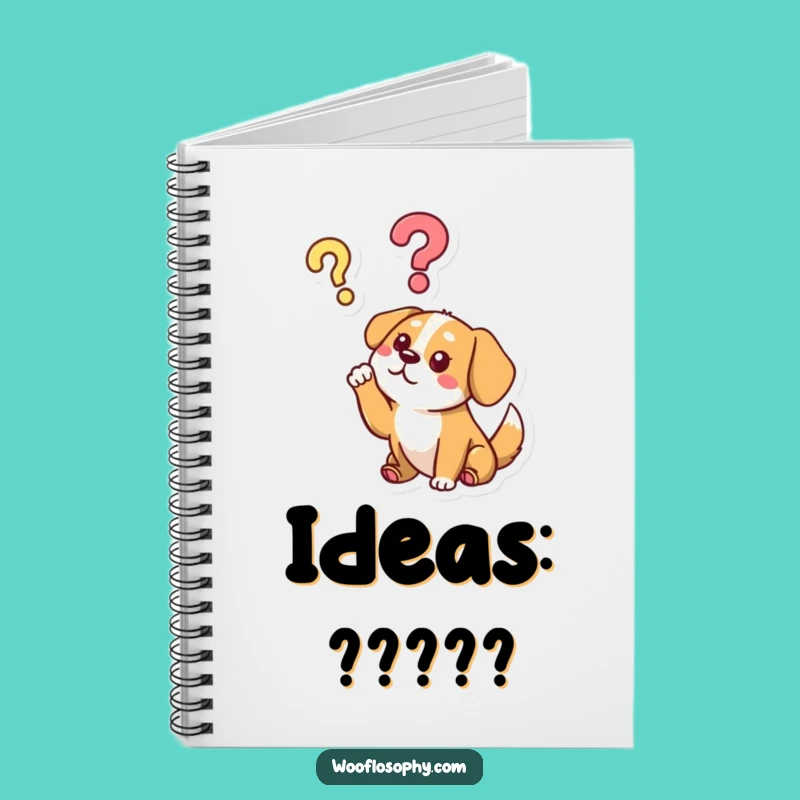 Funny Dog Question Mark Notebook - Canine Pondering Journal for Ideas