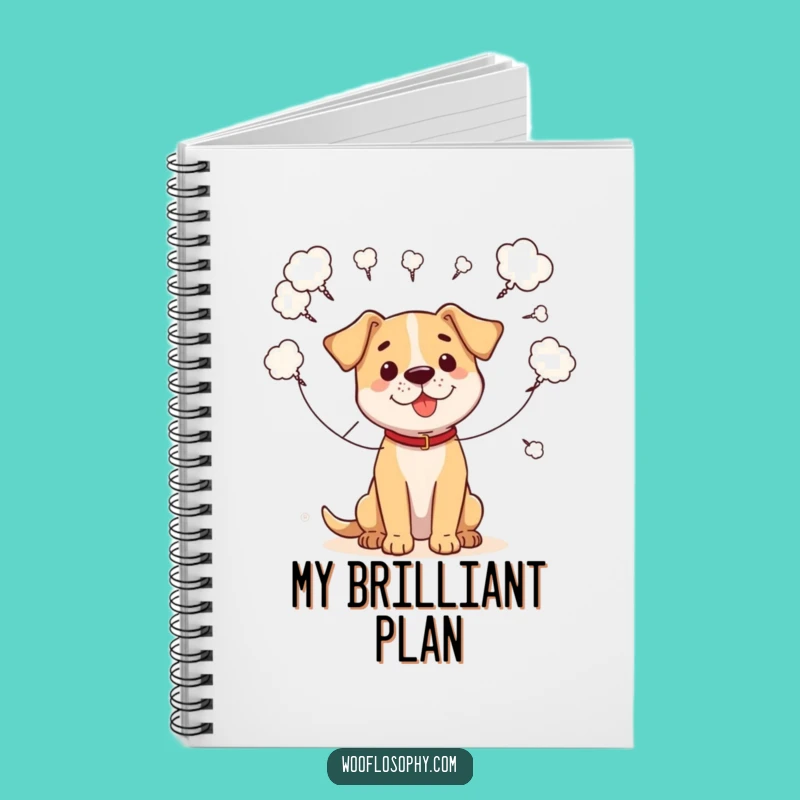 Funny 'My Brilliant Ideas' Dog Notebook - Journal Your Thoughts Hilariously!