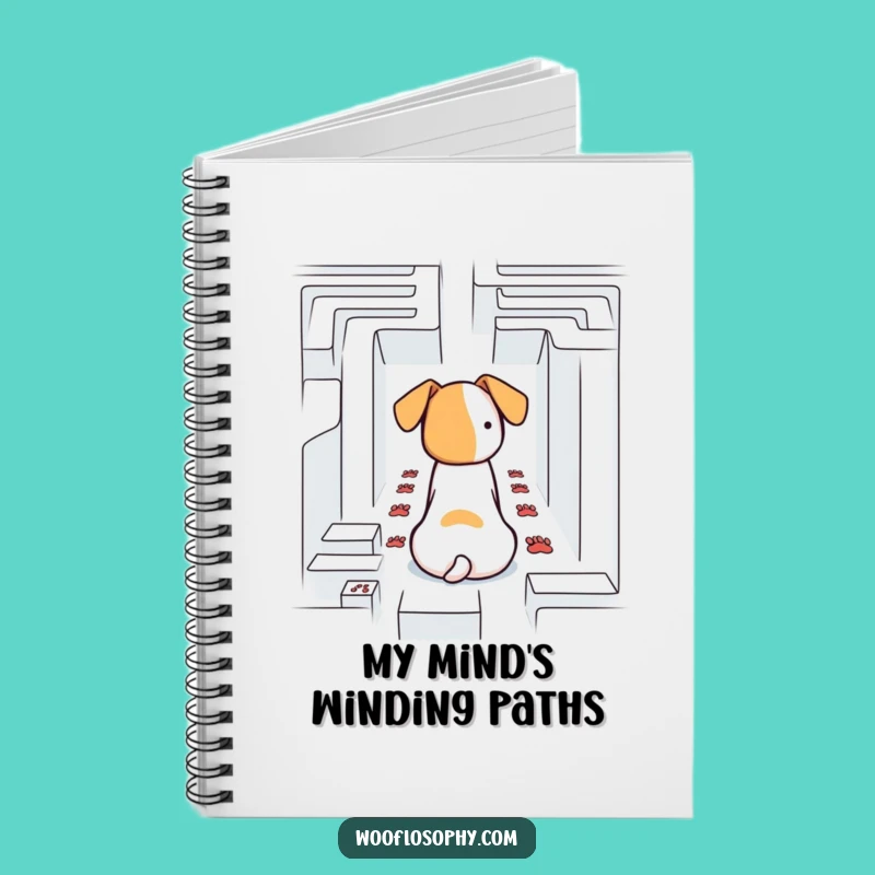 Funny Dog Notebook - Puzzled Pup's Maze Journal - Creative Problem Gift