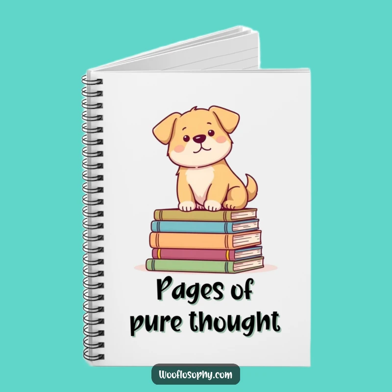 Funny Dog Bookworm Notebook: Serene Pup Scholar Journal