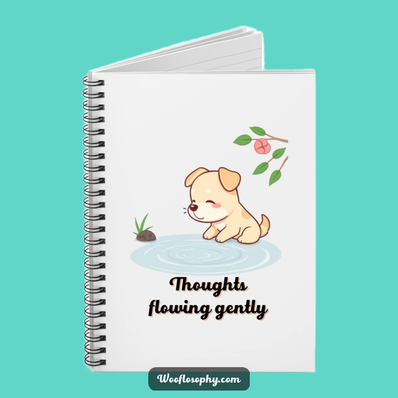 Funny Dog Pond Reflection Notebook - Hilarious Journal for Calm Thoughts