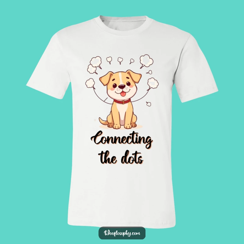 Funny 'Connecting Dots' Dog T-Shirt - Hilarious Gift for Thinkers!