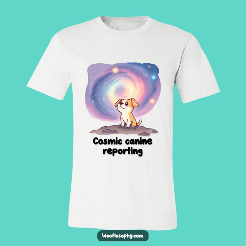 Funny Curious Dog Nebula T-Shirt - Wear Your Galactic Wonder as a Gift