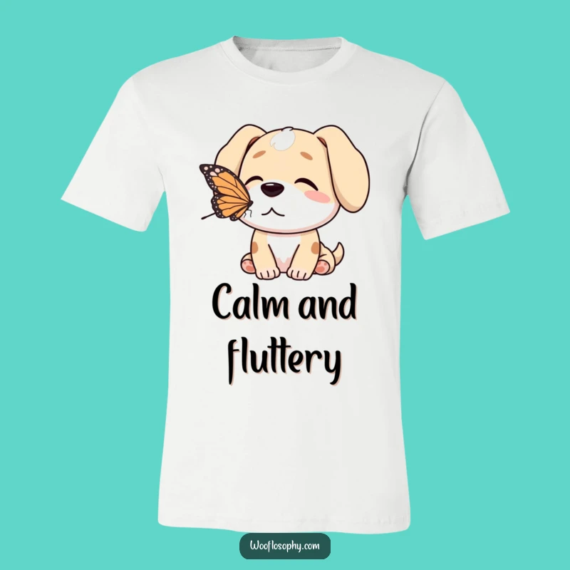 Funny Dog Butterfly Peace Tee - Hilarious Serene Nature Shirt Gift