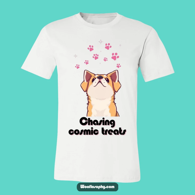 Funny Dog Stars Tee: Wish Upon a Paw Print Hilariously