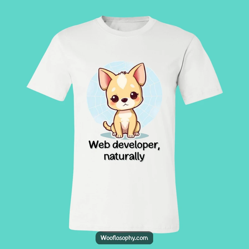 Funny Dog Web Watcher Tee: Subtle Smile, Nature's Design, Adorable Funny Gift