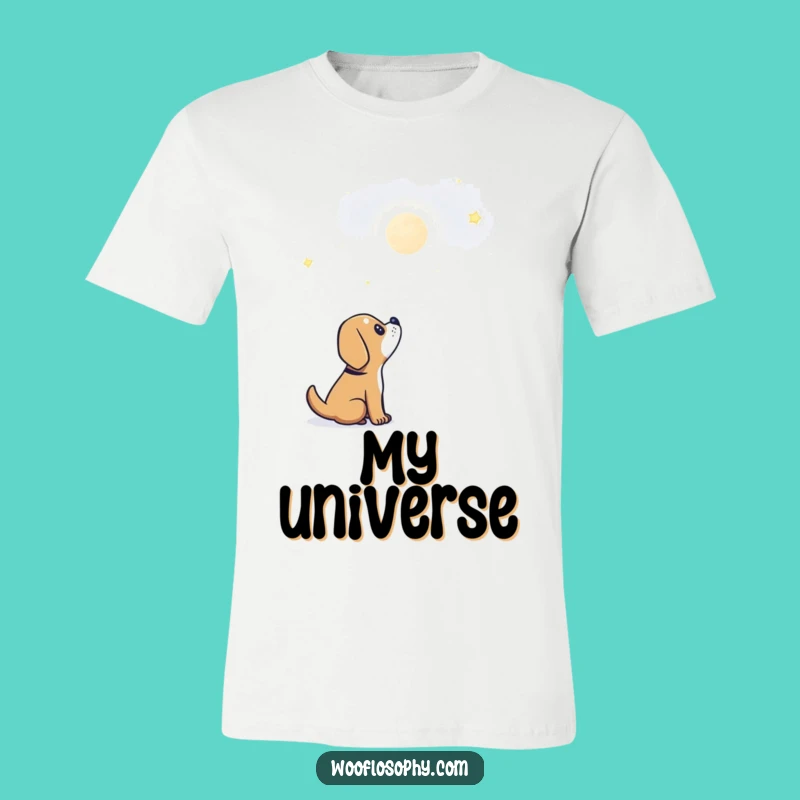 Funny Dog Wonder T-Shirt: Celestial Gazing Canine Apparel Gift