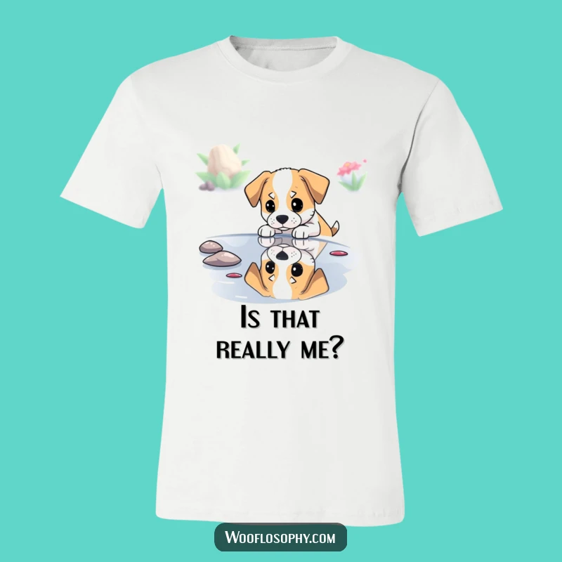 Funny Pondering Dog T-Shirt - Reflective Canine Apparel for Deep Laughs