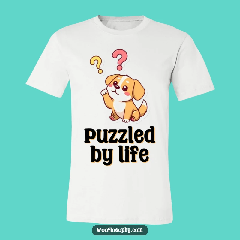 Funny Dog Pondering T-Shirt - Curious Canine Question Humor Tee