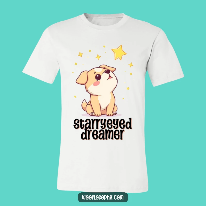 Funny Dog Stargazer T-Shirt: Wondering Pup Cosmic Tee