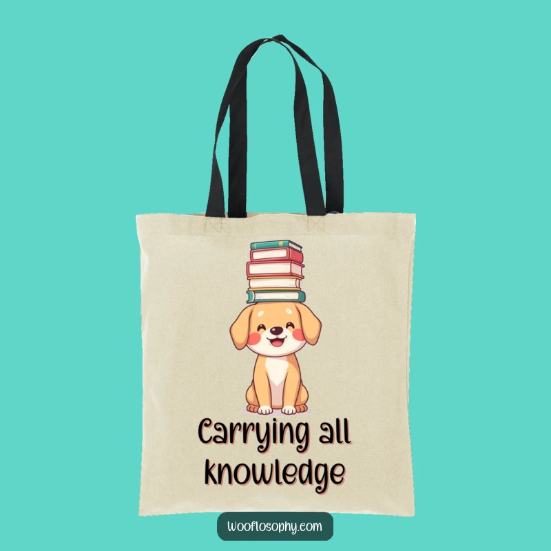 Funny Book Lover Dog Tote Bag: Carry Your Library in Style Gift