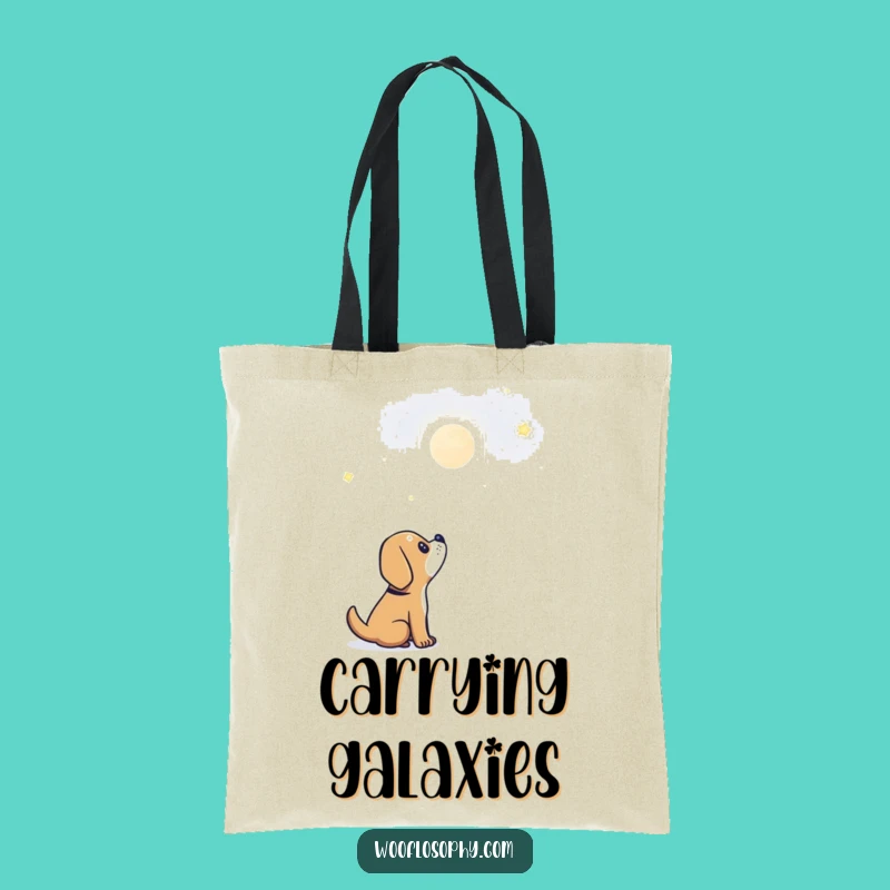 Funny Dog Celestial Wonder Tote Bag: Adorable Pup Gift