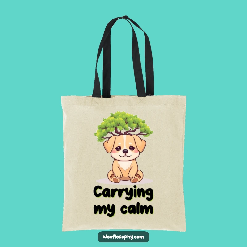Funny Meditating Dog Tote Bag: Carry Your Calm with this Hilarious Accessory