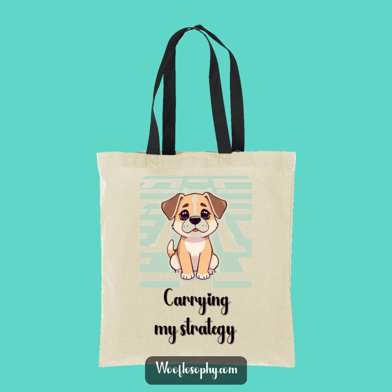 Funny Dog Maze Solver Tote Bag: Determined Pup's Stylish Carry-all, a Humorous Accessory