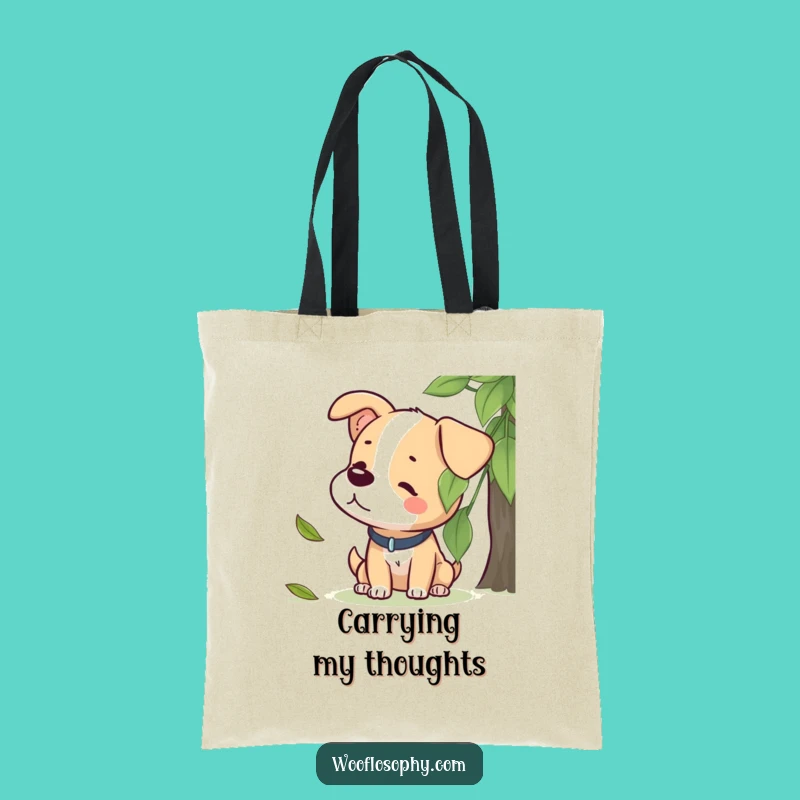 Funny Dog Leaf Listening Tote Bag - Carry Your Calm with Style