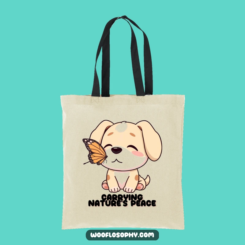 Funny Dog Butterfly Carry Bag - Hilarious Tote for Peaceful Moments