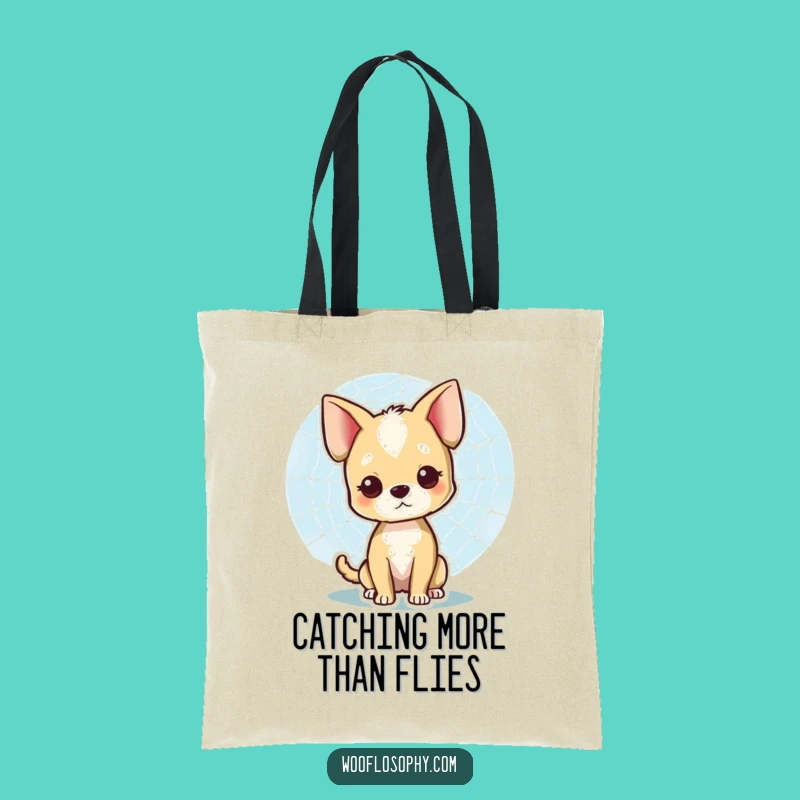 Funny Dog Web Wanderer Tote Bag: Nature's Art Lover, Practical & Funny Gift