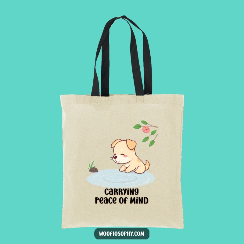 Funny Dog Pond Serenity Bag - Hilarious Tote for Peaceful Outings