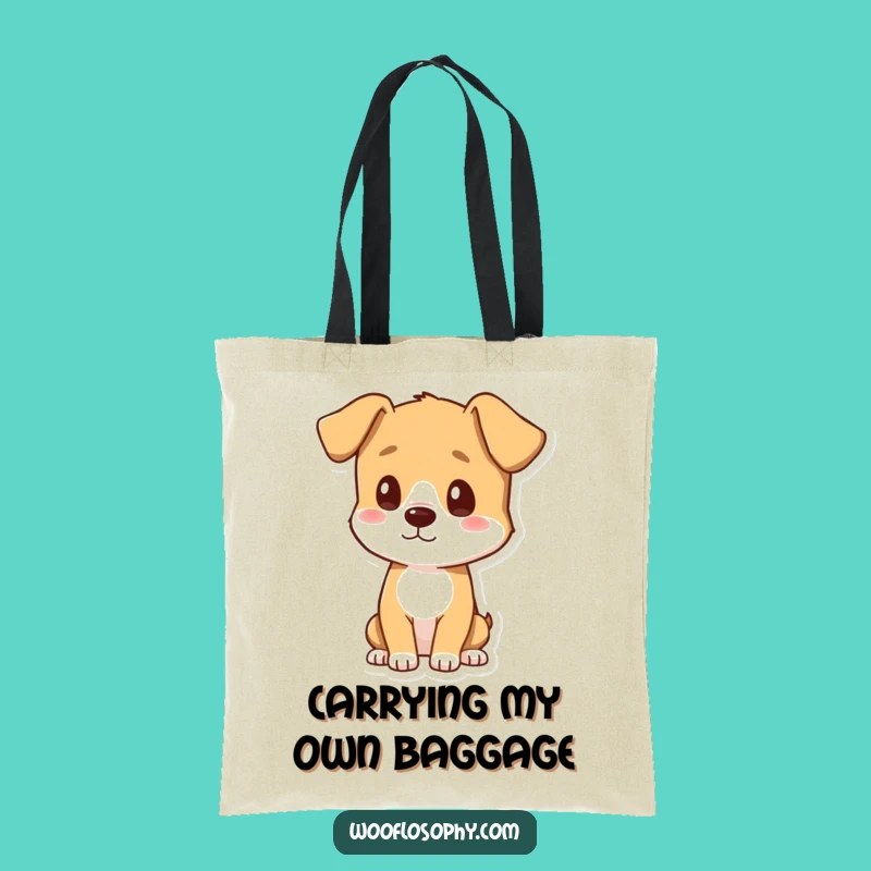 Funny Dog Shadow Explorer Tote Bag: Curiosity Captured, Practical & Funny Gift
