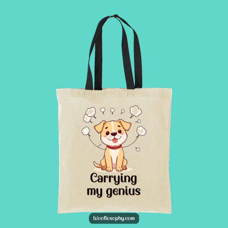 Funny 'Ideas Everywhere' Dog Tote Bag - Your Smart & Funny Gift!