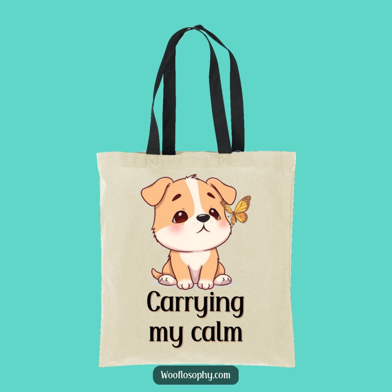 Funny Zen Dog Tote Bag - Carry Your Peace Gift!
