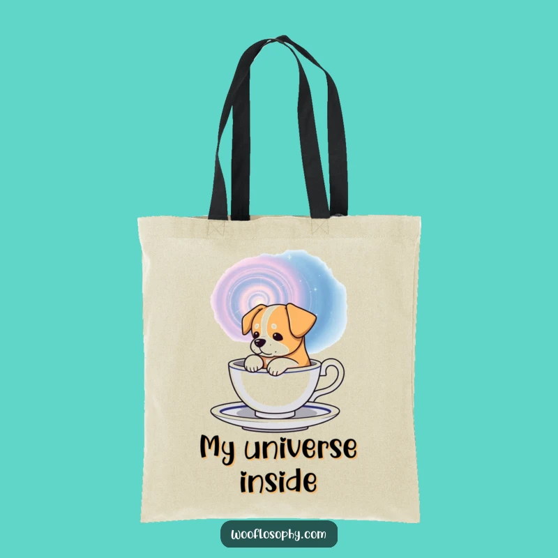 Funny Galaxy Dog Tote Bag: Carry Your Universe with You Gift